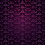 Vintage Pattern Wallpaper Purple Color N8