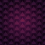 Vintage Pattern Wallpaper Purple Color N12