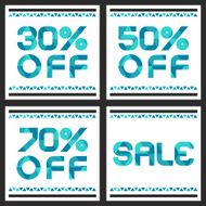 Sale banner with 30 50 70 percent discount Vector background
