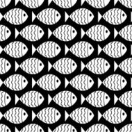 Seamless nautical pattern with fish