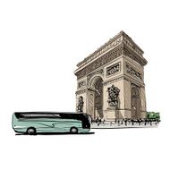 Triumphal Arch in Paris France Vector illustration N2