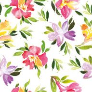 Watercolor flower pattern N62