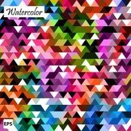 Watercolor triangle ornament Geometric aquarelle N2