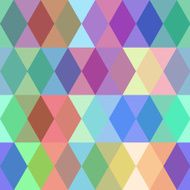 Abstract seamless pattern with colored rhombus Vector