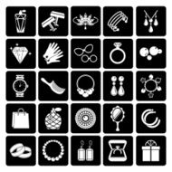 Vector jewelry and accessories icons