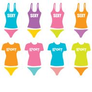 Colorful Teenage Clothes Illustration