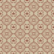 Seamless Pattern Vintage Wallpaper N54