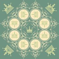 Seamless Pattern Vintage Wallpaper N125
