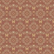 Seamless Pattern Vintage Wallpaper N132