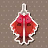 Chinese New Year theme elements fish lucky pendant mean N4