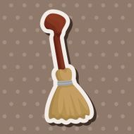 witch broom theme elements N3