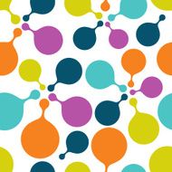 Colored round bubbles repeat pattern Vector background wallpaper