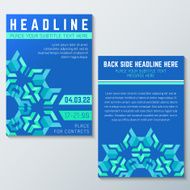 blue green abstract flyer poster template