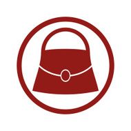 Woman bag vector icon