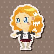 lady girl cartoon theme elements N182