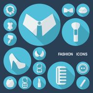Flat concept set modern design fashion beauty jewelry