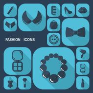Flat concept set modern design fashion beauty jewelry N2