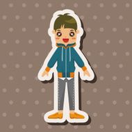 boy man cartoon theme elements N169