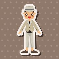 boy man cartoon theme elements N171
