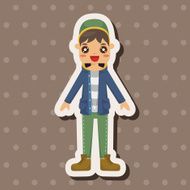 boy man cartoon theme elements N173
