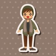 boy man cartoon theme elements N174