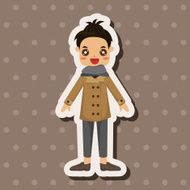 boy man cartoon theme elements N176