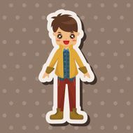 boy man cartoon theme elements N177