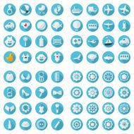 Flat concept set modern design flowers transport fashion kids