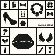 Flat concept set modern design fashion beauty jewelry N7