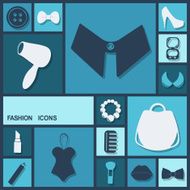 Flat concept set modern design fashion beauty jewelry N9