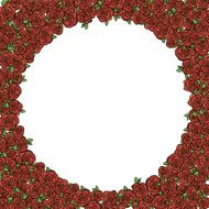 Frame with roses