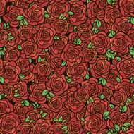 Pattern with red roses