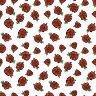 Pattern with red roses N2