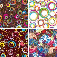 Set seamless festive wallpaper
