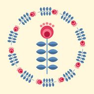 Scandinavian flowers N4