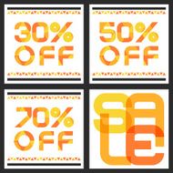 Sale banner with 30 50 70 percent discount Vector background N2