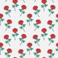 Pattern sticker rose