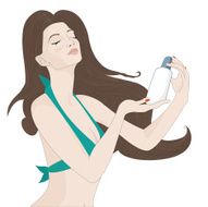 Young girl in swim suit