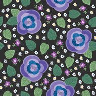 lovely pansy seamless pattern