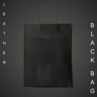 black leather bag