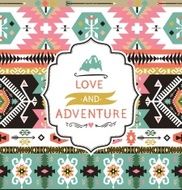 Vector seamless colorful tribal pattern N10