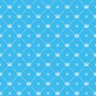 Seamless pattern Blue Vector N21