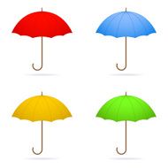 Vector four umbrellas