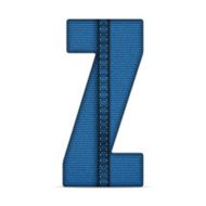 Alphabet Blue Jeans Letter