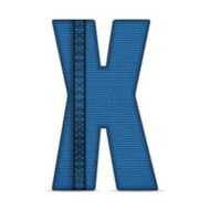 Alphabet Blue Jeans Letter N3