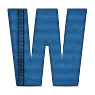 Alphabet Blue Jeans Letter N4