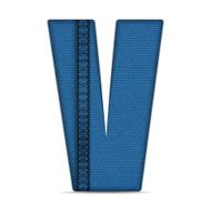 Alphabet Blue Jeans Letter N5