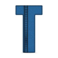 Alphabet Blue Jeans Letter N7