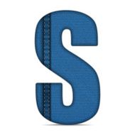Alphabet Blue Jeans Letter N8