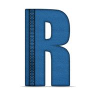 Alphabet Blue Jeans Letter N9